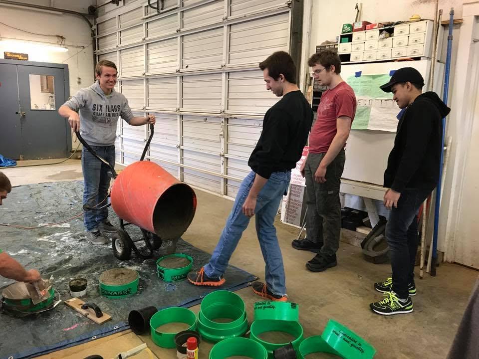 PTK Members making stepping stones, April 2017