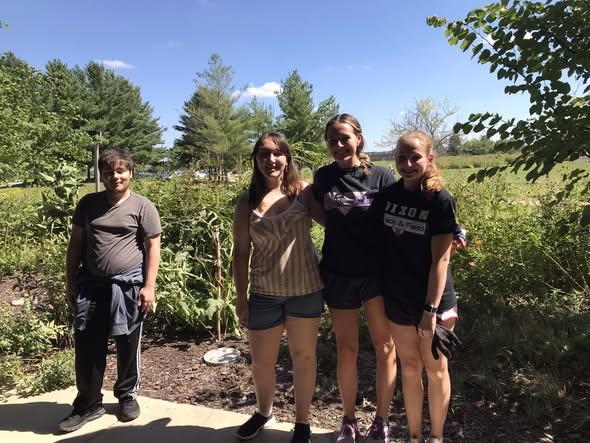 PTK and Science Club Students at a Garden Work Day in 2022