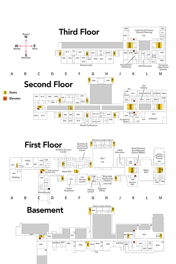 Smaller version of our entire campus floor plan