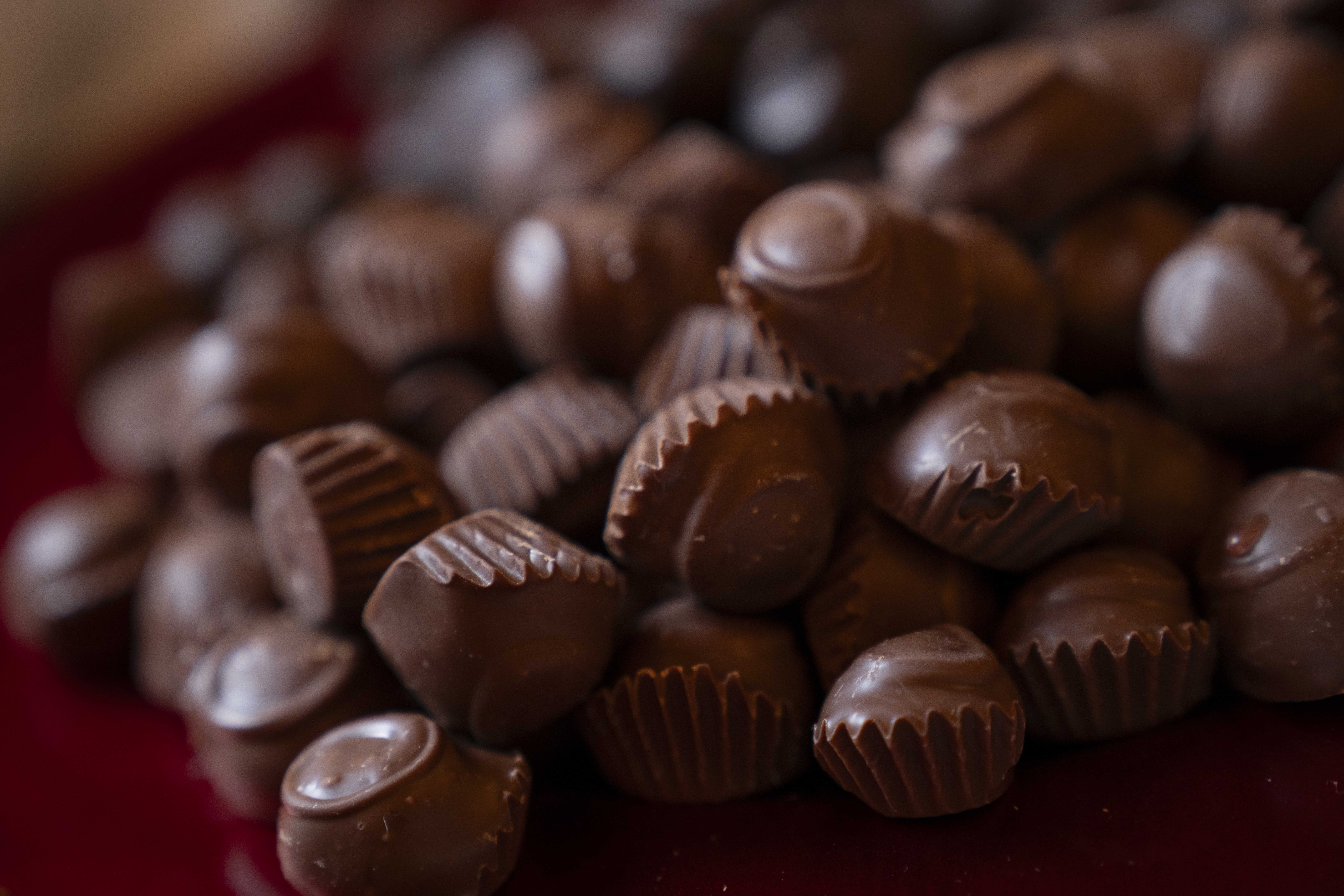 Close-up of chocolate candies.