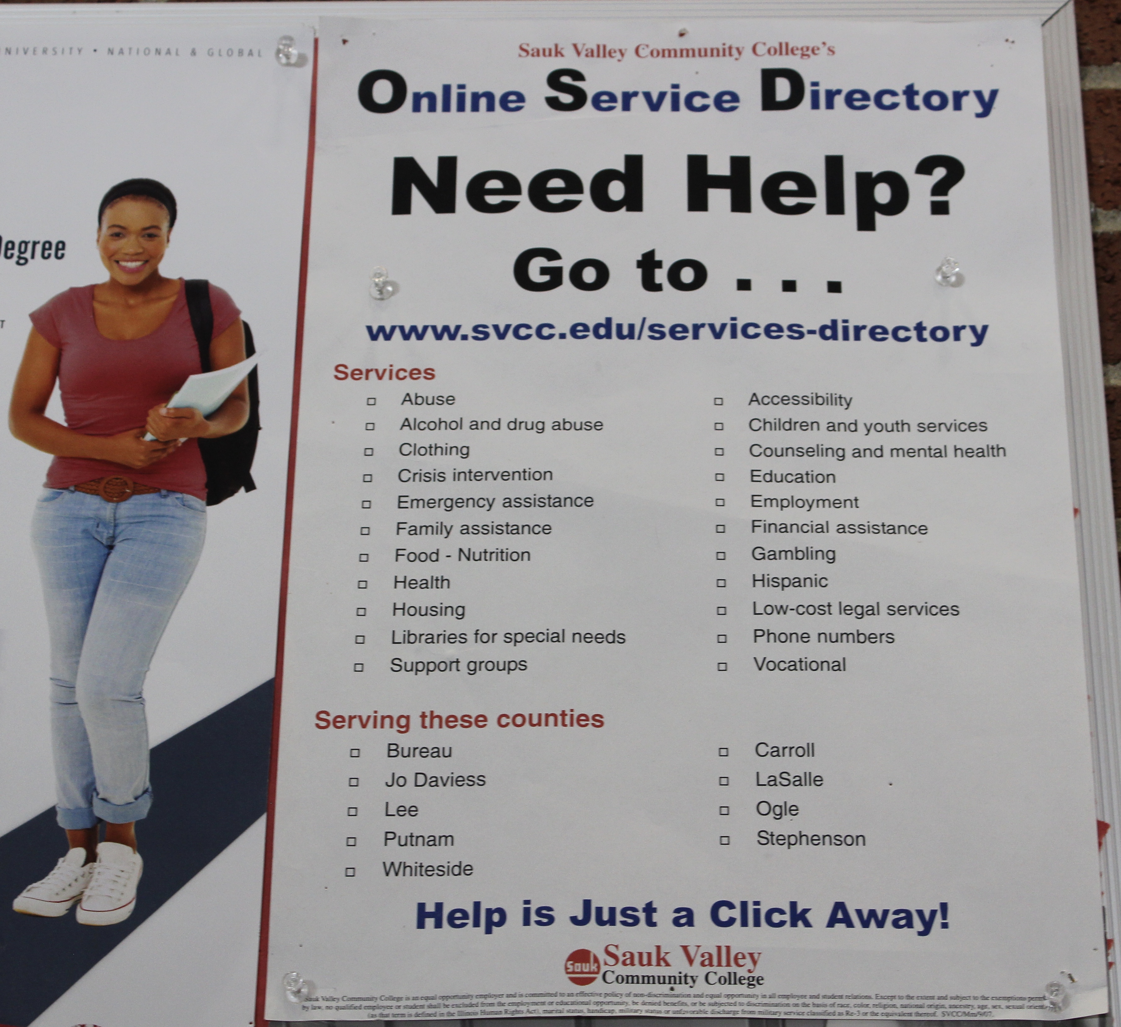 Sauk Valley Community College offers a variety of resources for students in need.