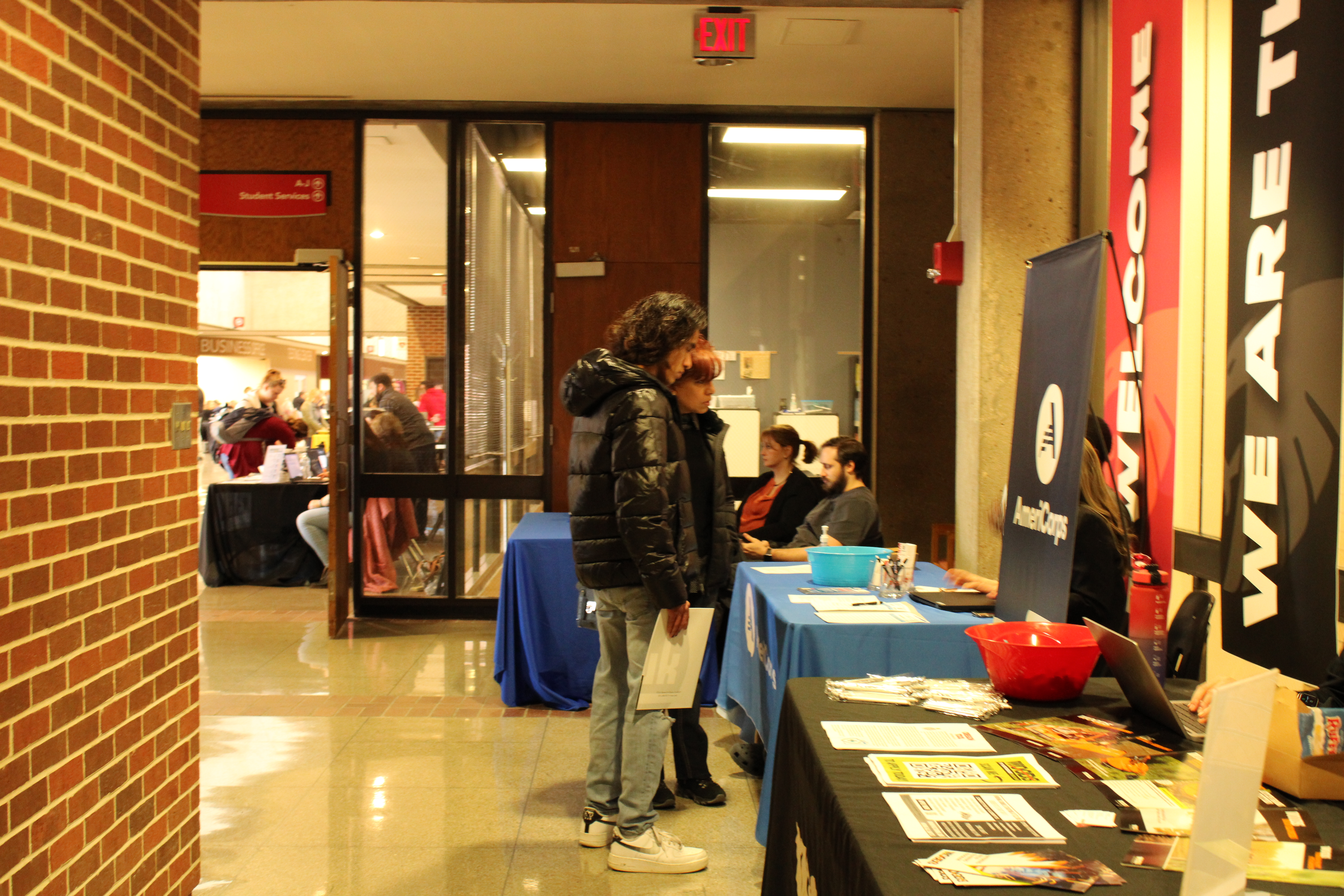 Americorps was one of the more than fifty companies seeking employees at the SVCC job fair on Thursday, April 14, 2022. 