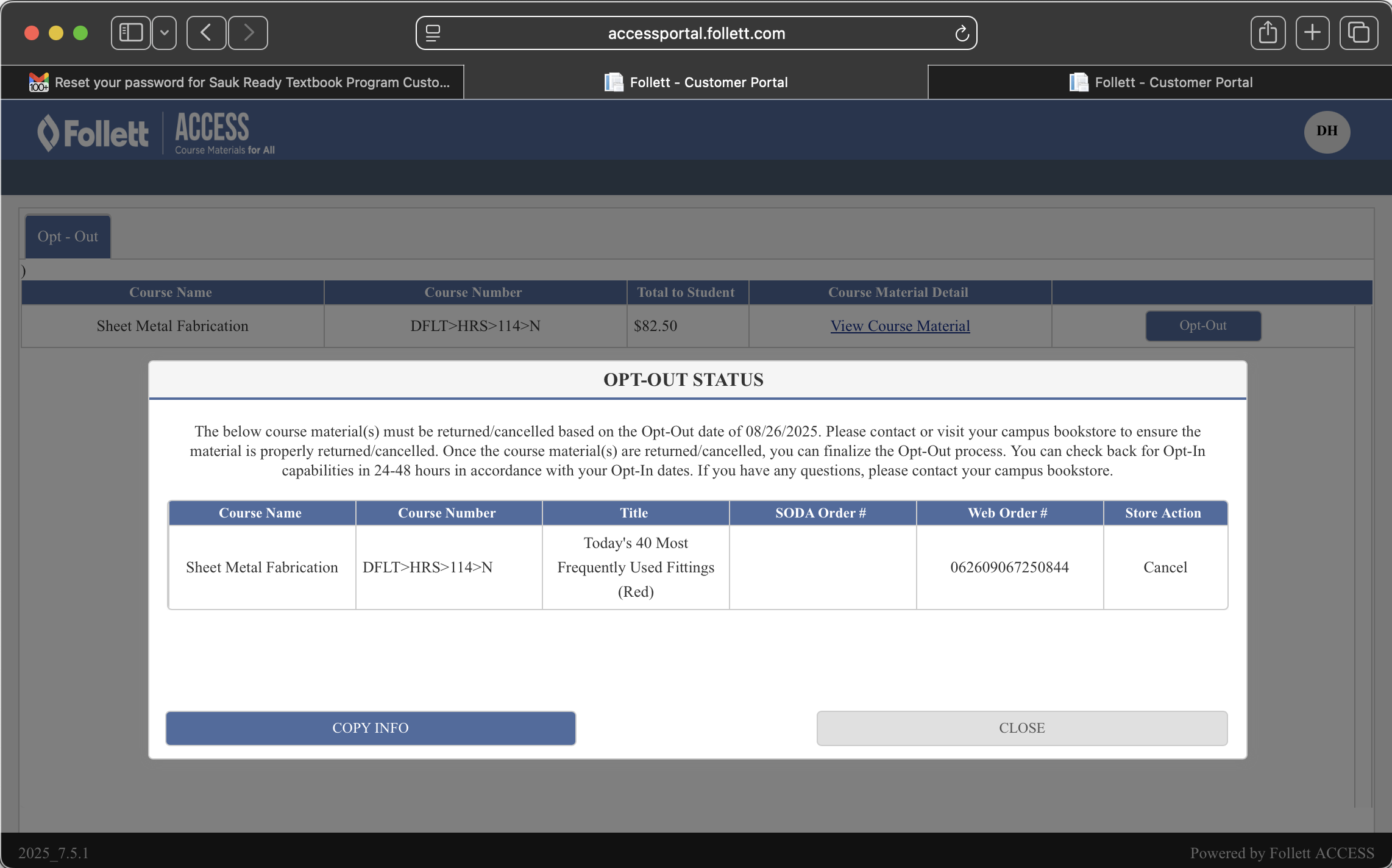 Follett Opt Out Details