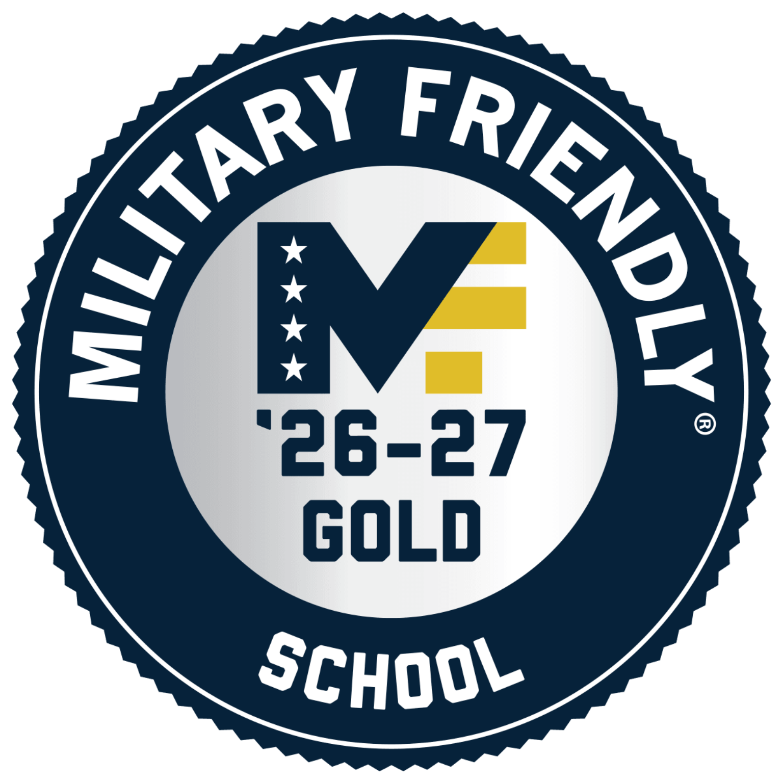 2026-27 Gold Military Friendly Seal