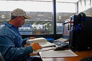 Student studying in SVCC Library